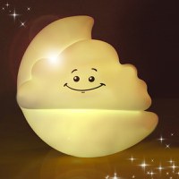Lampa de veghe, LED cu 16 moduri de culoare, lumina reglabila, Luna - 1