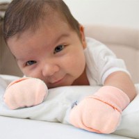 Manusi pentru nou nascuti Baby Glove, Somon - 1