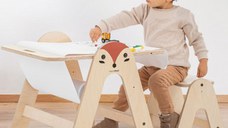 Masuta si tabla 2 in 1 cu scaunel MamaToyz Massam, Vulpita