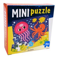 Mini puzzle de buzunar - animale marine - 1