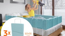 PACHET 3x Mini-Bumper 60x56 cm protectie pat, Verde