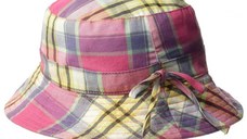 Palarie Bebelusi Bucket, Protectie Soare UPF50+, Pink Check, Diverse marimi