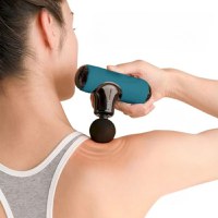 Pistol Masaj Premium - Aparat Masaj Ultra-Portabil, 5 Capete, 5 Viteze, 3000 Percutii, Motor Silentios, Carcasa Depozitare, Verde - 1