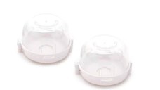 PRODUS RESIGILAT - Set protectii butoane aragaz - plita, Empria, 2 bucati, 7.5x4.6 cm, Alb