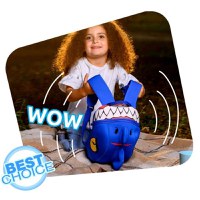 Rucsac pentru copii, model 3D cu Dragon, bretele ajustabile, Bleu - 1
