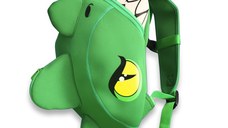 Rucsac pentru copii, model 3D cu Dragon, bretele ajustabile, Verde