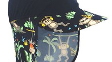 Sapca protectie soare cu protectie gat, Jungle Mix, Marimea L, 4-8 ani