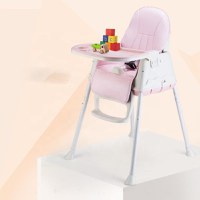 Scaun de masa 6 in 1 pentru bebelusi si copii, Roz - 1
