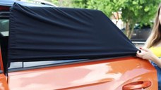Set 2 bucati parasolar auto BabyJem Sun Shade Cover, 107x47 cm