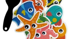 Set 9 autocolante antialunecare pentru cada, stickere lumea marina, PEVA