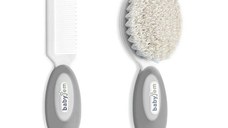 Set pieptan si perie din peri naturali BabyJem, Diverse culori