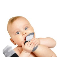 Sosete cu accesoriu dentitie BabyJem Teether Socks, Diverse culori - 1