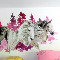 Sticker pentru Fete - Cai, N.2. - 1