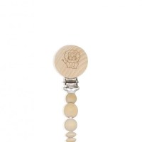 Suport cu bile pentru suzeta, BabyJem, din lemn, Leu - 1