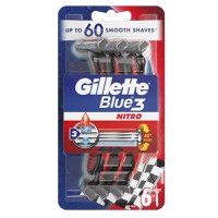 Aparat de Ras cu 3 Lame - Gillette Blue 3 Pride Nitro, 6 buc - 1