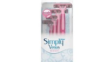 Aparat de Ras cu 3 Lame pentru Femei - Gillette Venus Simply Basic, 4 buc