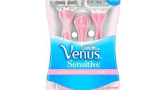 Aparat de Ras cu 3 Lame pentru Piele Sensibila- Gillette Venus Sensitive, 3 buc