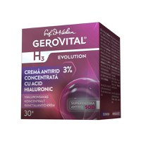 Crema Antirid Concentrata cu Acid Hialuronic - Gerovital H3 Evolution Anti-Wrinkle Concentrated Cream with Hyaluronic Acid, 50ml - 1