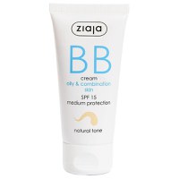 Crema BB pentru Tenul Gras/ Mixt - Ziaja BB Cream Oily &amp; Combination Skin, SPF 15, nuanta Natural, 50 ml - 1