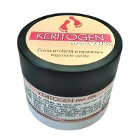 Crema Emolienta si Reparatoare pentru Tegumente Uscate Keritogen Uree 10% Herbagen, 50g - 1
