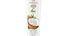 Crema Stying pentru Par Cret sau Ondulat - Biosilk Silk Therapy with Natural Coconut Oil Curl Cream, 148 ml