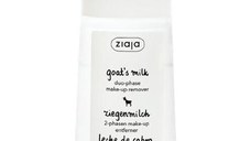Demachiant Bifazic pentru Ten Sensibil cu Lapte de Capra - Ziaja Goat`s Milk Duo Phase Make-Up Remover Eyes And Lips, 120 ml