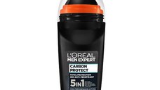 Deodorant Antiperspirant Roll-On pentru Barbati - L'Oreal Paris Men Expert Carbon Protect 5in1, 50 ml