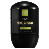Deodorant Natural pentru Barbati - Nimbio Men Max Green Deo Roll-On, 50 ml - 1