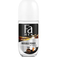 Deodorant Roll-on Antiperspirant pentru Barbati Invisible Power Dry 72h Fa Men, 50 ml - 1