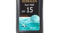 Emulsie de Plaja cu Ulei de Morcov SPF 15 Herbagen, 150ml