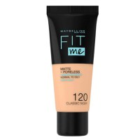 Fond de Ten - Maybelline Fit Me! Matte + Poreless Normal to Oily Skin, nuanta 120 Classic Ivory, 30 ml - 1