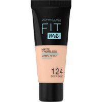 Fond de Ten - Maybelline Fit Me! Matte + Poreless Normal to Oily Skin, nuanta 124 Soft Sand, 30 ml - 1