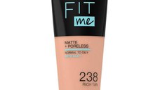 Fond de Ten - Maybelline Fit Me! Matte + Poreless Normal to Oily Skin, nuanta 238 Rich Tan, 30 ml