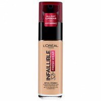 Fond de Ten Rezistent la Transfer - L&#039;Oreal Paris Infaillible 32H Fresh Wear Foundation, nuanta 120 Golden Vanilla, 30 ml - 1