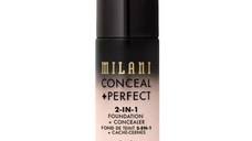 Fond de Ten si Corector - Milani Conceal + Perfect 2-in-1 Foundation + Concealer, nuanta 0A2 Cream, 30 ml