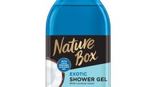 Gel de Dus Exotic cu Ulei de Cocos Presat la Rece - Nature Box Exotic Shower Gel with Cold Pressed Coconut Oil, 385 ml