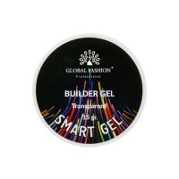 Gel pentru constructie unghii, Global Fashion, Smart Gel, bifazat, 15 g, Transparent - 1