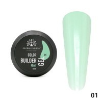 Gel pentru modelarea unghiilor 15 g, Color Builder Gel, 01-Mint - 1