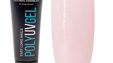 Gel UV constructie unghii, Global Fashion, Polygel, 30 gr, Roz 01