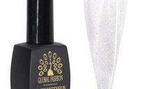 Gel UV Magic Extension,Global Fashion,12 ml, cu glitter, Alb G01
