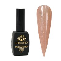 Gel UV pentru constructie, Magic Extension 12 ml, cu glitter, Nude 10 - 1