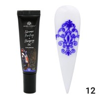 Gel vopsea pentru pictura chinezeasca si stamping cu shimmer 8 ml, Painting Stamping 12 - 1