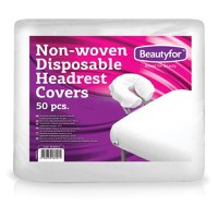 Huse Protectie Tetiera din Material Netesut de Unica Folosinta - Beautyfor Non-woven Disposable Headrest Covers, 50 buc - 1