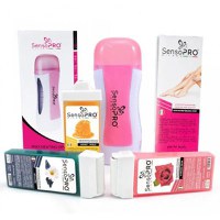 Kit Epilare Lady Pink + Cadou Rezerva Ceara aplicator ingust ( Incalzitor + Rezerva 2x100 ml + Benzi 50 buc) - 1