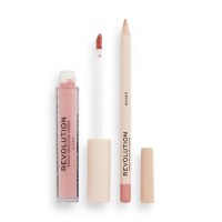 Kit pentru Buze: Creion + Ruj Lichid - Makeup Revolution Lip Contour Kit, nuanta Queen, 1 buc - 1