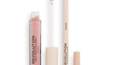 Kit pentru Buze: Creion + Ruj Lichid - Makeup Revolution Lip Contour Kit, nuanta Queen, 1 buc