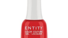 Lac de Unghii cu Efect de Gel - Entity Color Couture Gel - Lacquer, nuanta "A Very Bright Red Dress", 15 ml