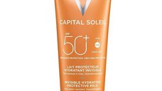 Lapte hidratant de protectie solara SPF 50+ pentru fara si corp Capital Soleil, Vichy, 300 ml
