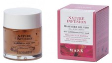 Masca Faciala Gel cu Trandafir si Hibiscus pentru Ten Uscat si Matur - Bioearth Nature Infusion Rose and Hibiscus Gel Face Mask for Dry and Mature Skin, 100 ml