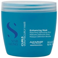 Masca pentru Par Cret sau Ondulat - Alfaparf Milano Semi di Lino Enchancing Mask Curls Wavy &amp; Curly Hair, 500 ml - 1